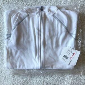 Marmot Women's Stretch Fleece Full Zip White Jacket Size Large New with Tags